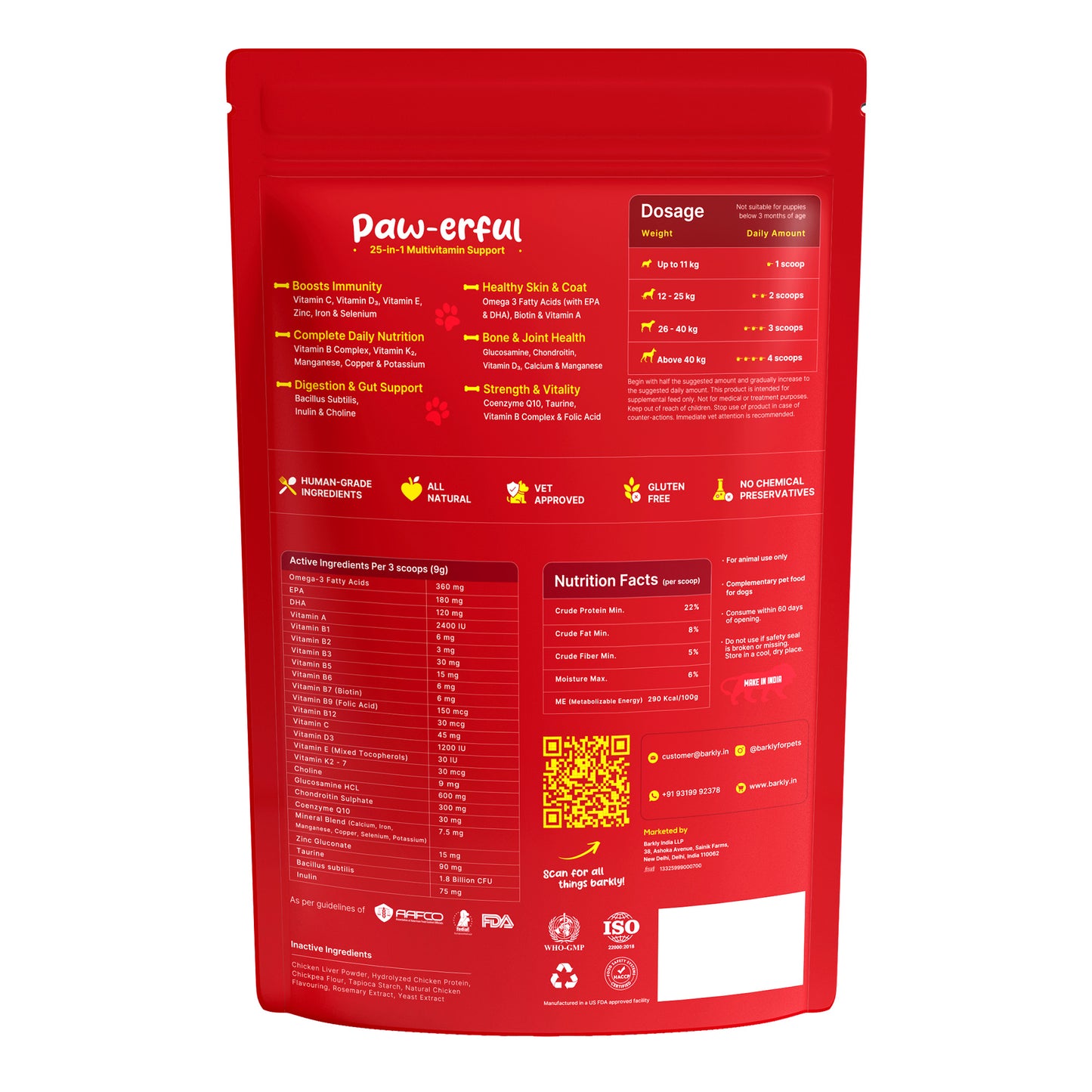 Barkly Multivitamin Daily Meal Topper for Dogs